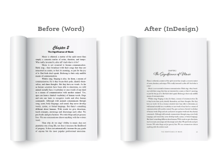 Interior Page Layout at Winfrey Publishing what an author provides before the work begins