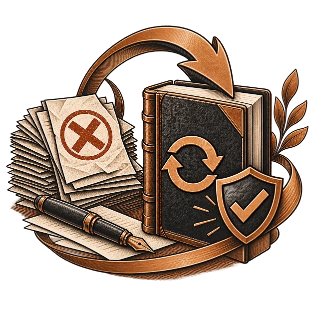 Illustration representing resubmission