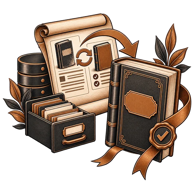 Illustration representing title changes