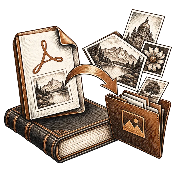 Illustration representing image extraction