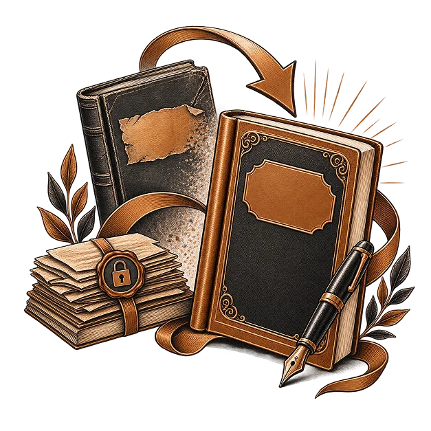 Illustration representing title changes