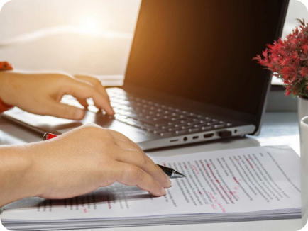 Files and materials delivered on completion of book proofreading