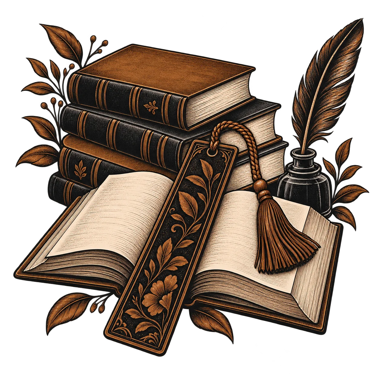 Bookmark artwork reviewed against the book cover it was designed from