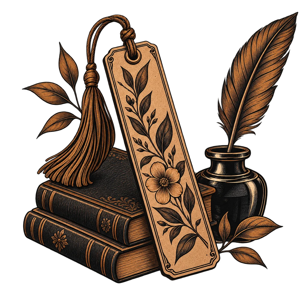 A designer setting both sides of a book bookmark on screen
