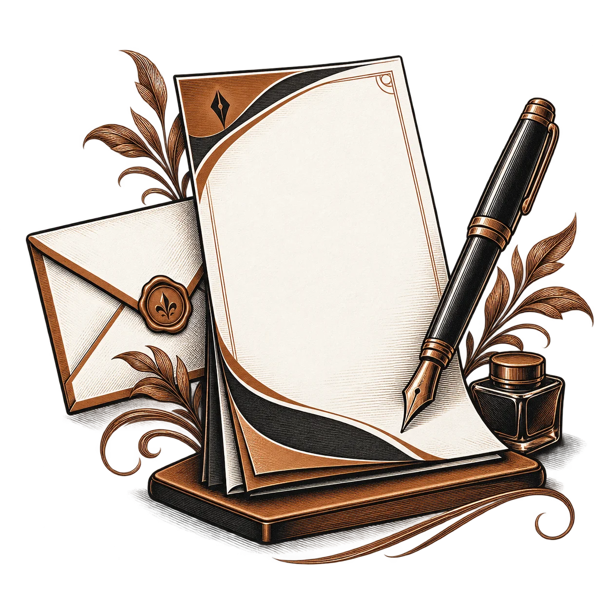 A designer setting margins on a letterhead with correspondence in place